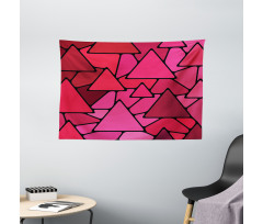 Stained Glass Geometry Wide Tapestry