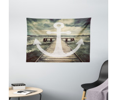 Anchor Ocean Waves Wide Tapestry