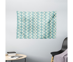 Zigzags in Pastel Colors Wide Tapestry