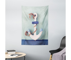 Anchor and Rope Motif Tapestry