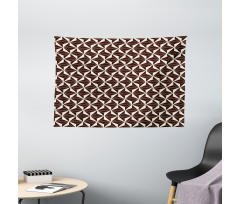 Contrast Color Triangles Wide Tapestry