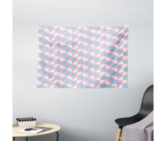Diagonal Square Shapes Wide Tapestry