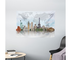 Landmark Buildings Photo Wide Tapestry