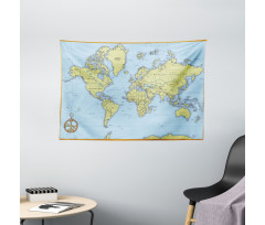 Adventure Detailed Map Wide Tapestry