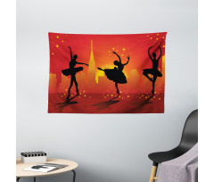 Dancers with Stars Cityscape Wide Tapestry