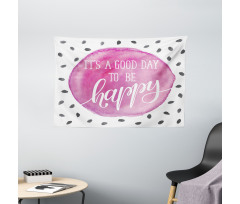 Watercolor Spot with Words Wide Tapestry