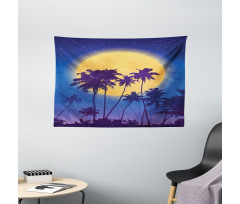 Coconut Palm Beach Wide Tapestry