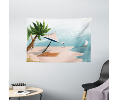 Beach Landscape Paradise Wide Tapestry