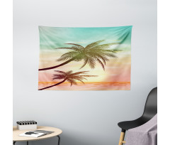 Tropical Horizon Scene Wide Tapestry