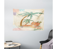 Hello Summer Words Wide Tapestry
