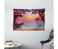 Mystic Evening Beach Wide Tapestry