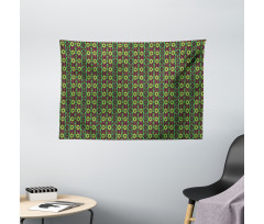 Traditional Folkloric Ornament Wide Tapestry