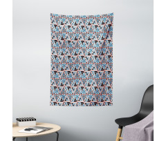 Folkloric Hipster Triangles Tapestry