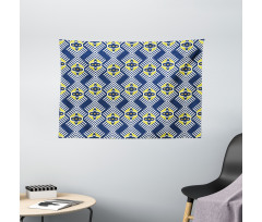 Abstract Florals and Zig Zag Wide Tapestry