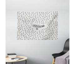 Sketch Forest Animal Pattern Wide Tapestry