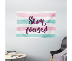 Horizontal Pastel Stripes Wide Tapestry