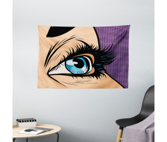 Pop Art Retro Style Cartoon Wide Tapestry