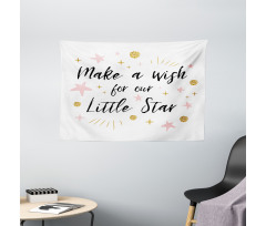 Make a Wish for Little Star Wide Tapestry