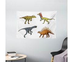 Reptile Fossils Animals Wide Tapestry