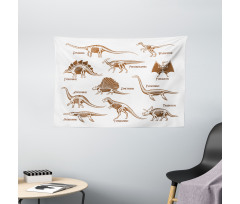 Reptile Dinos Wide Tapestry