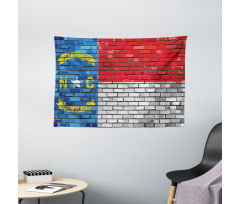 North Carolina Brick Wall Wide Tapestry