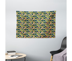 Abstract Soft Spring Foliage Wide Tapestry