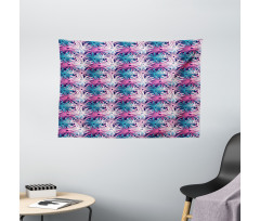 Overlapping Doodle Petals Wide Tapestry