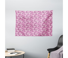 Silhouette Spring Petals Wide Tapestry