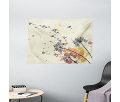 Blowball Seed Color Stain Wide Tapestry