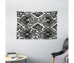 Ink Brush Style Argyle Wide Tapestry