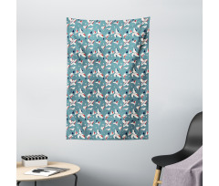 Flowers with Drooping Petals Tapestry