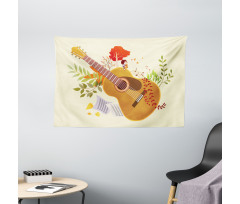 Spring Guitar Composition Wide Tapestry