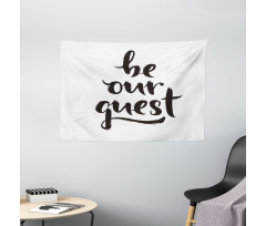 Calligraphic Words Art Wide Tapestry
