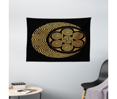 Celtic Moon and Sun Boho Wide Tapestry