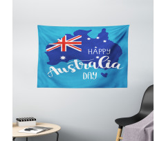 Aussie Day Words Wide Tapestry