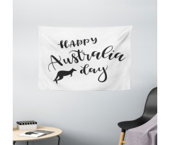 Happy Aussie Day Wide Tapestry