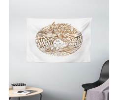 Monochrome House Wide Tapestry