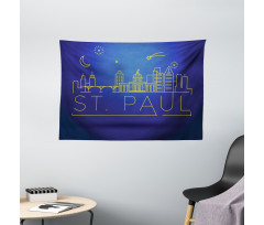 Line Art Style St Paul Wide Tapestry