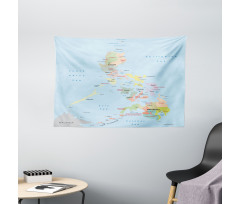 Map Cities with Seas Wide Tapestry