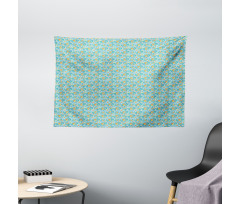 Blossoming Daisy Rural Field Wide Tapestry