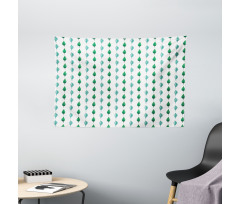 Botanical Watercolor Pattern Wide Tapestry