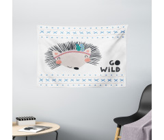 Hedgehog Go Wild Words Wide Tapestry