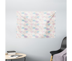 Soft Toned Dahlia Petals Wide Tapestry