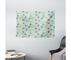 Chamomile Daisy Summer Season Wide Tapestry