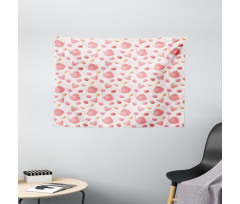 Nostalgic Pots with Polka Dots Wide Tapestry