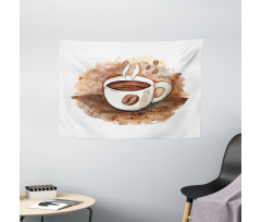 Freshly Brewed Espresso Cup Wide Tapestry