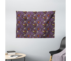 Cocoa Beans on Tree Branches Wide Tapestry