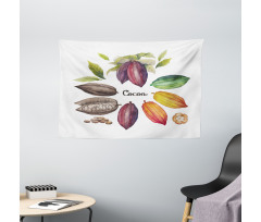 Exotic Food Colorful Design Wide Tapestry