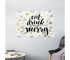 New Year Snow Wide Tapestry