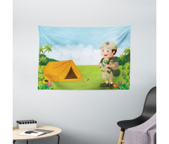 Nature Forest Adventure Wide Tapestry